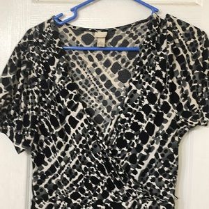 Merona black white and gray dress